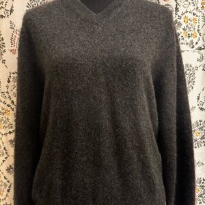 Charcoal Grey V-Neck Women's Sweater